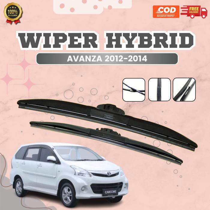 Wiper Mobil Hybrid Avanza 2012-2014 2 Pcs Wiper Hybrid Rangka Kokoh - Wiper Hybrid Avanza 2012-2014