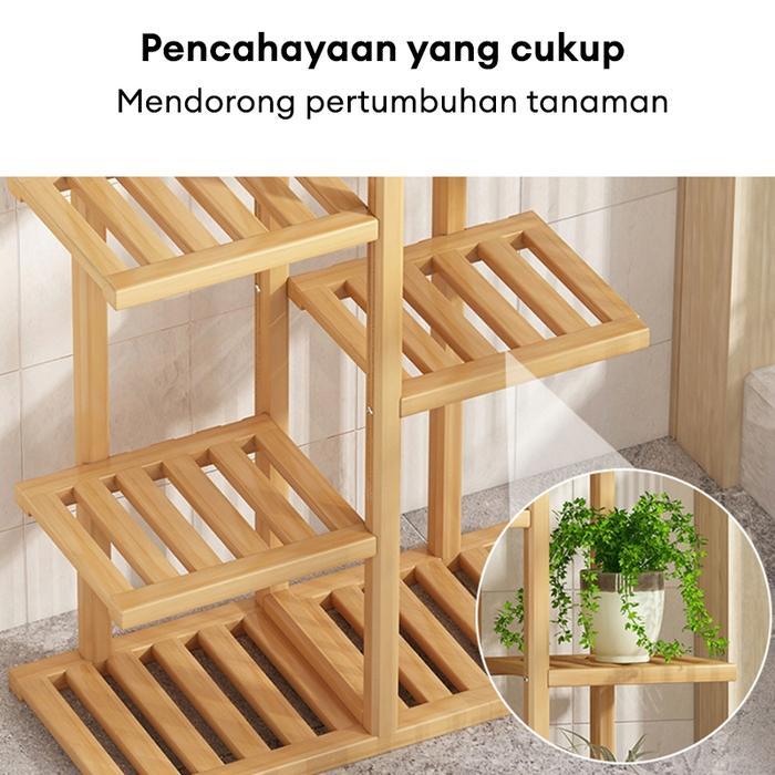 Lh-Rak Bunga Rak Bunga Sudut Ruang Tamu Rak Bunga Kayu Tanaman Rak Bunga Minimalis Standing Pot