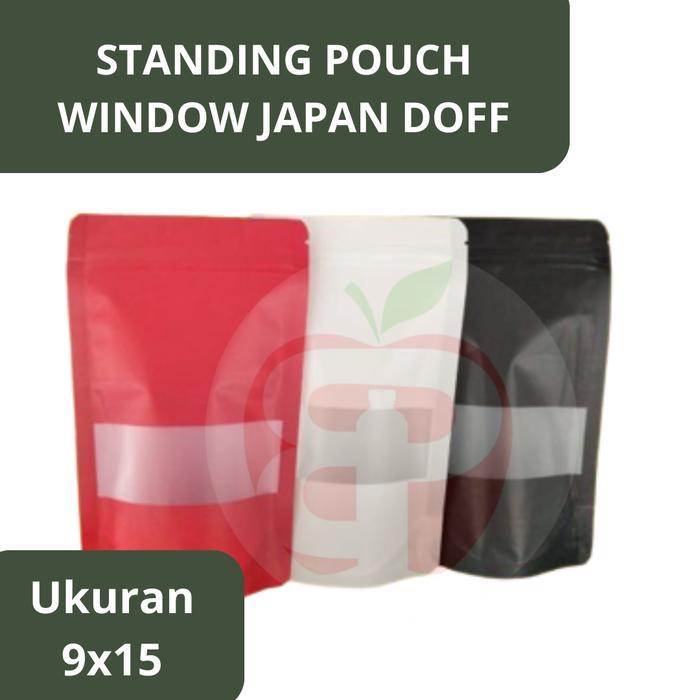 ECER STANDING POUCH WINDOW JAPAN 9 X 15 PLASTIK KLIP PLASTIK BERDIRI