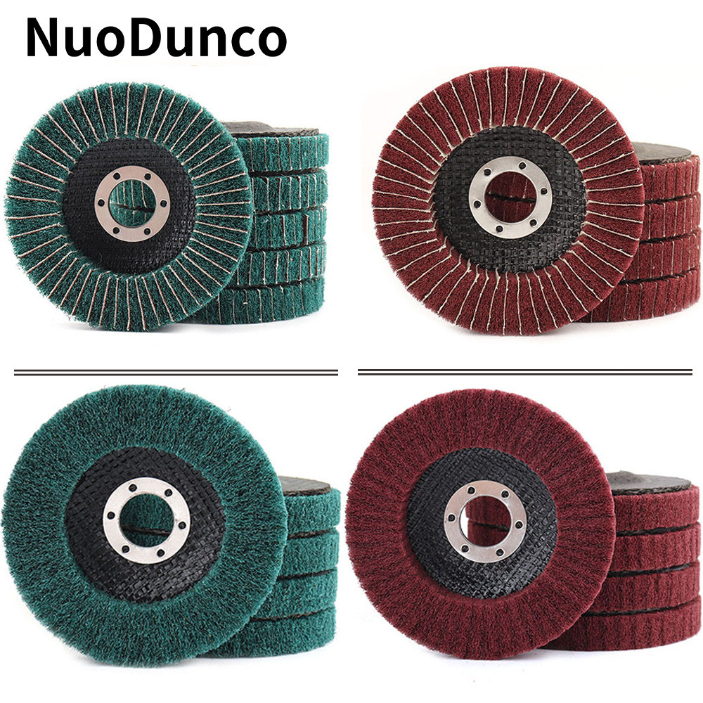 4/4.5/5" Nylon Fiber Flap Polishing Wheel Non-woven Grinding Disc for Angle Grinder Metal Woodworkin