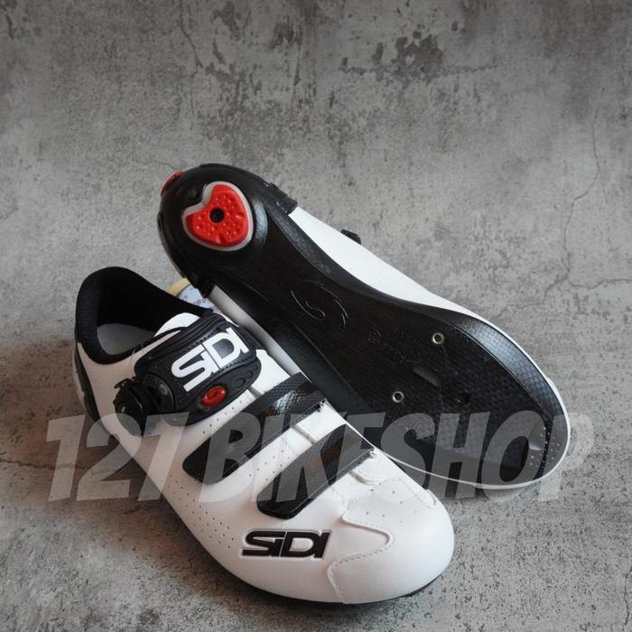 Sidi Alba 2 White Black Shoes Sepatu Sepeda Cleat Road Bike