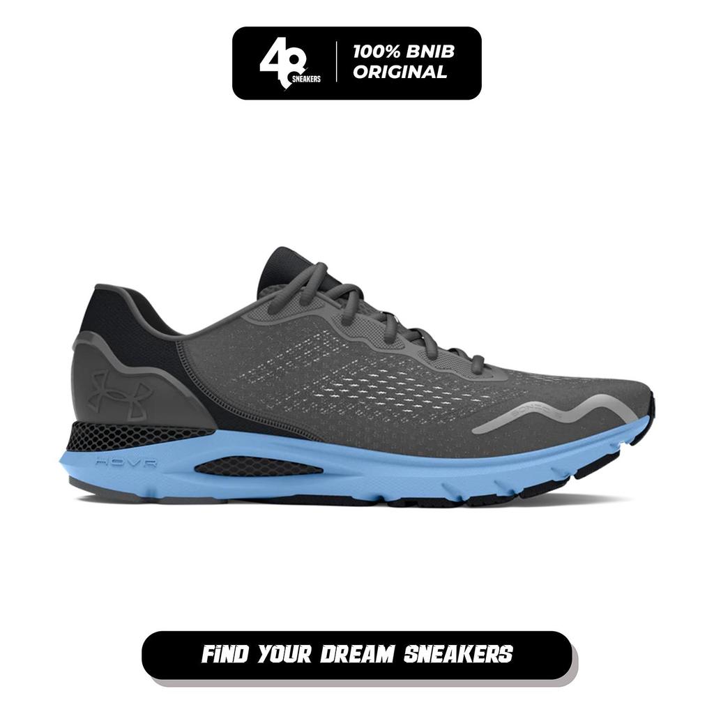 Sepatu Lari Pria Hovr Sonic 6 Grey Blue (3026121-109) Original