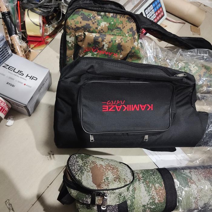 Tas Pancing Joran Tabung Kamikaze Hitam 075 A7