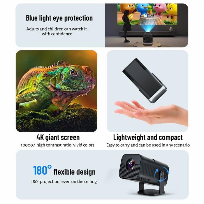 Diskon Hy320 /Hy320Pro/ Amx500 Android 11.0 1080P 10000 Lumens Wifi 6 Bluetooth5 Smart 4K Hdmi 1080P