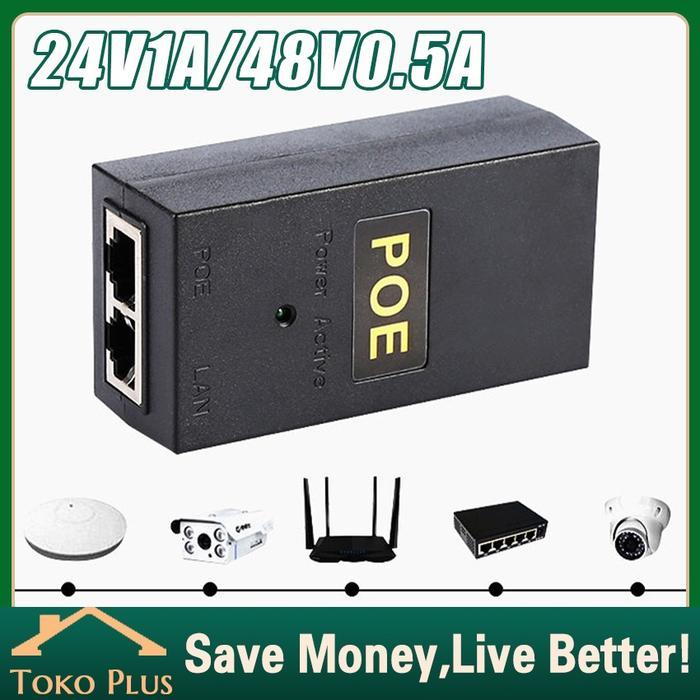 POE Power Over Injector Gigabit Passive Ethernet Adaptor POE 24V/48V
