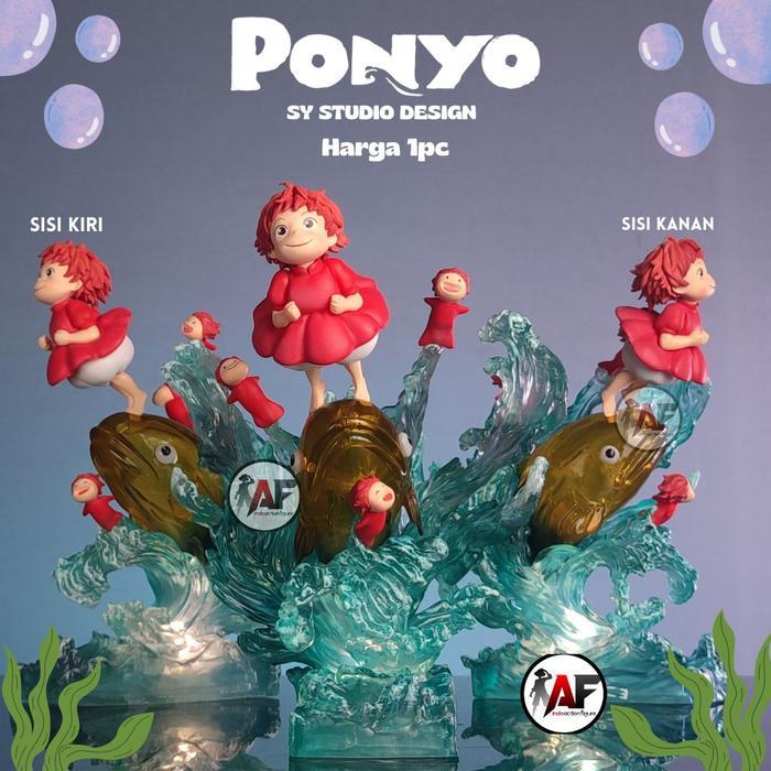 Statue Action Figure Ghibli Ponyo Wave by SY Studio Design Recast with LED