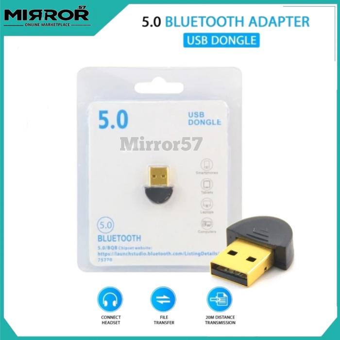 Usb Bluetooth 5.0 Usb Penerima Sinyal Bluetooth Di Pc Laptop Komputer Gold Plated