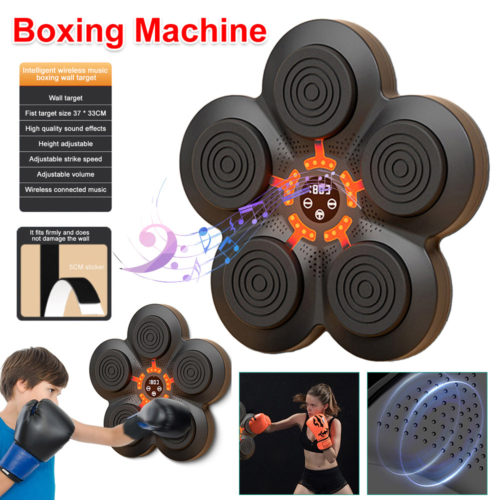 Smart Music Boxing Machine Bluetooth-Compatible with 2-5 Light Mode Intelligent Music Boxing Trainin