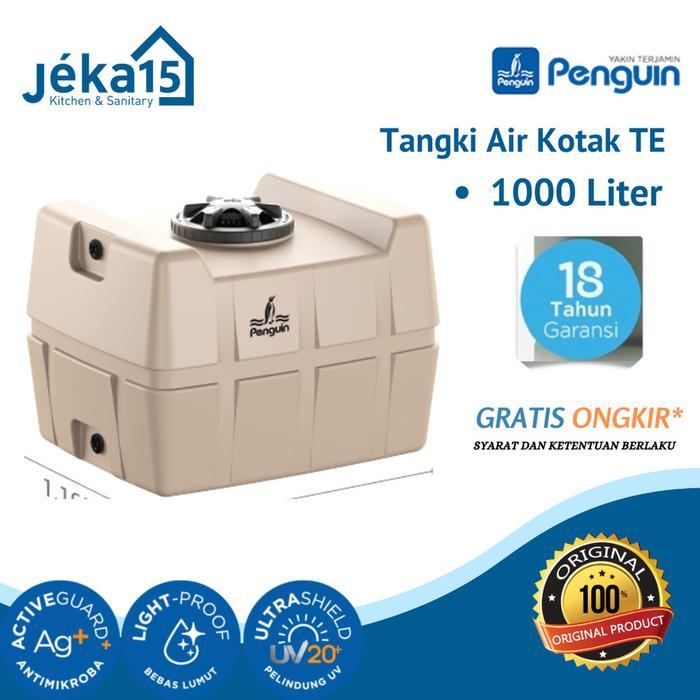 Toren Penguin TE 100 | Tangki Air Kotak / Cubic Tank - Kapasitas 1000 Liter - Biru