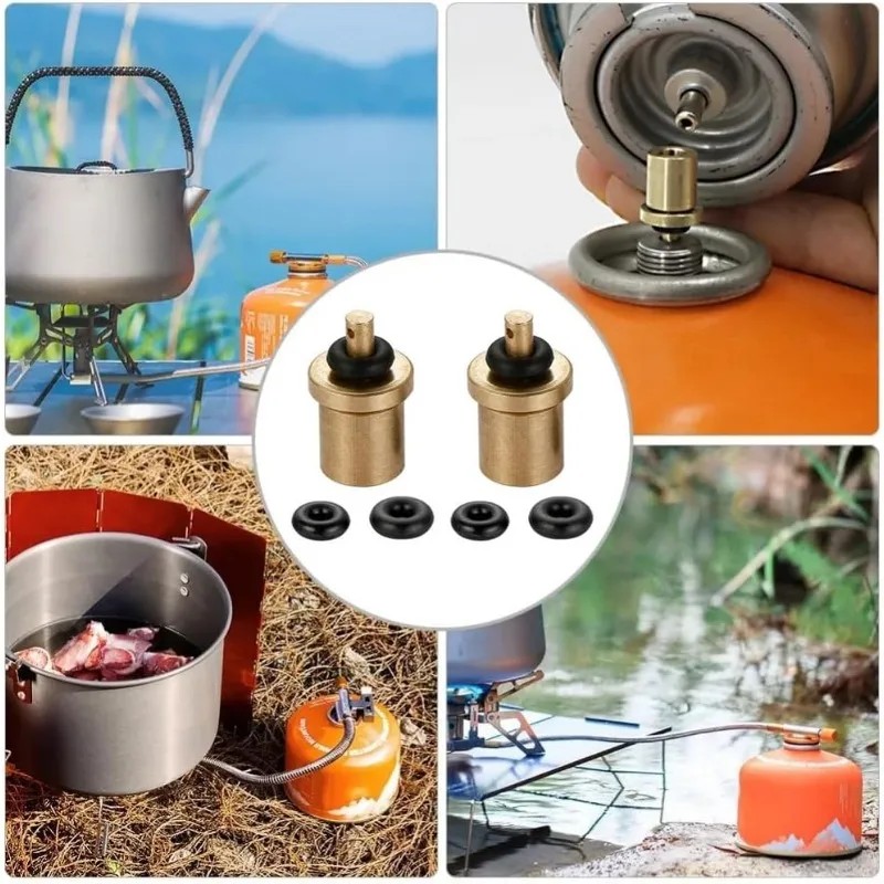 4 Pcs Outdoor Camping Gas Refill Adapter Stove Gas Tank Burner AccessoriesInflation Valve