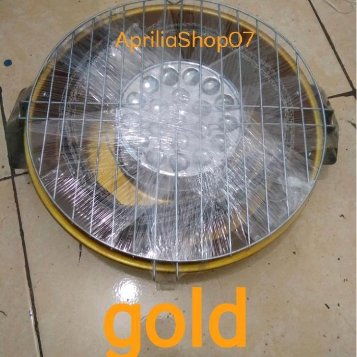 panggangan Happy grill roster GOLD. panggangan sosis bakar BBQ bulat. set alat pemanggang baik di