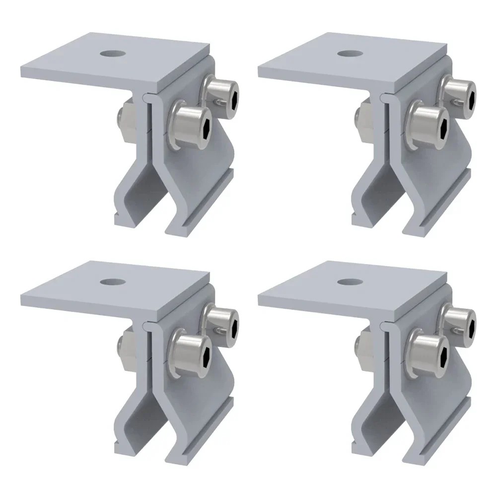 1pc Standing Seam Clamp Kit For Roof Mounting Aluminium Sliver Solar Panel Racking Balcony PV Suppor