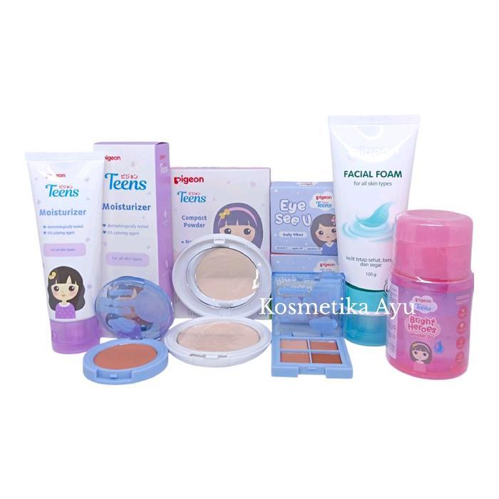 Paket Pigeon Make Up Untuk Anak - Anak/Paket Make Up Lengkap Bedak Eyeshadow Blush On Murah