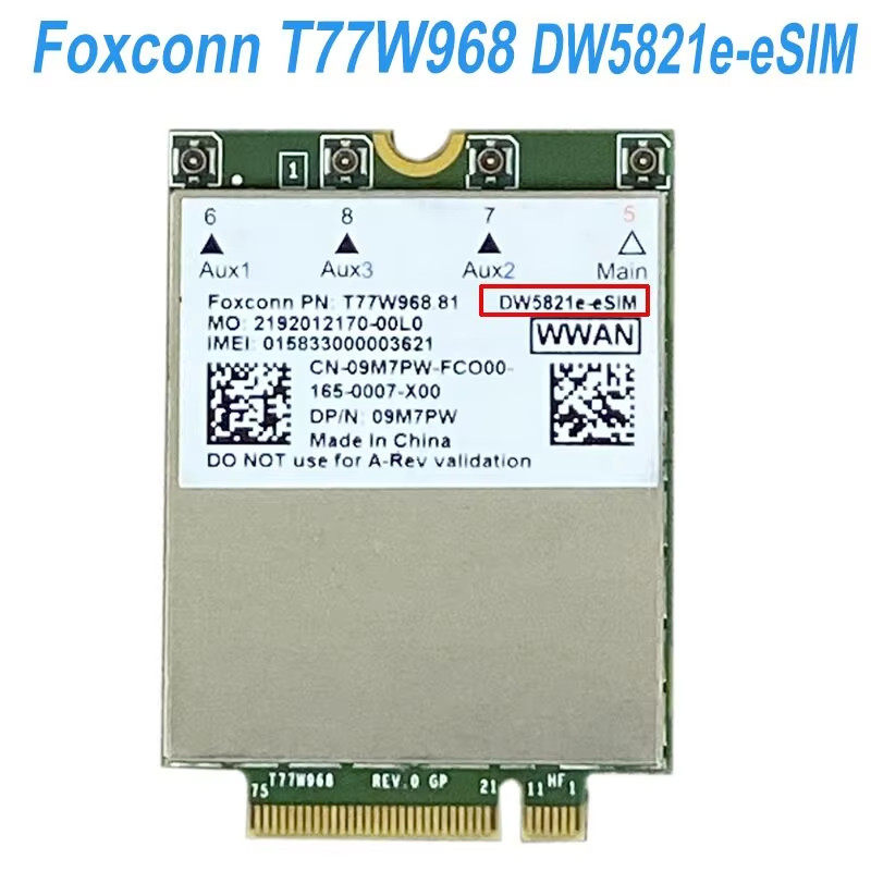 JINYUSHI WWAN CARD WIRELESS LTE 4G MODULE T77W968 DW5821E X20 LTE CAT16 1GBPS FDD-LTE TDD-LTE FOR