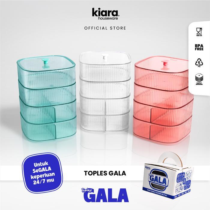 TERLARIS KIARA - TOPLES GALA 4 SUSUN, Toples Serbaguna 4 susun, Toples Transparan Estetik