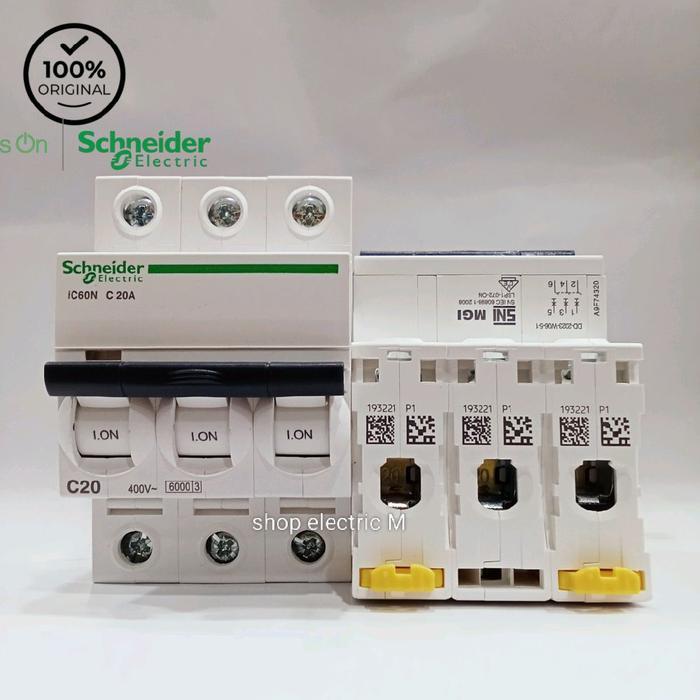 Mcb 3P 20A Schneider Original