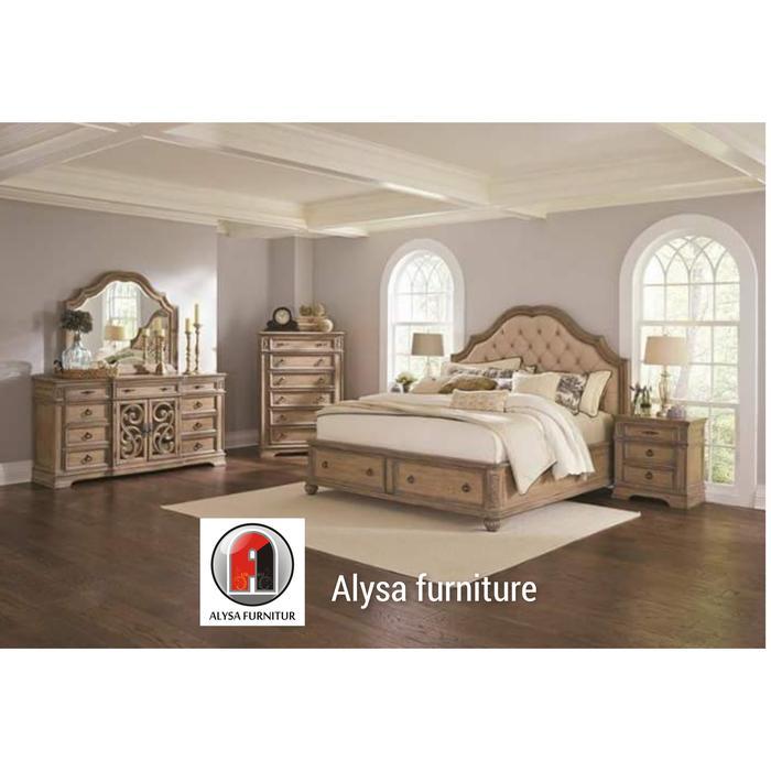 kamar set, mewah, ranjang jati