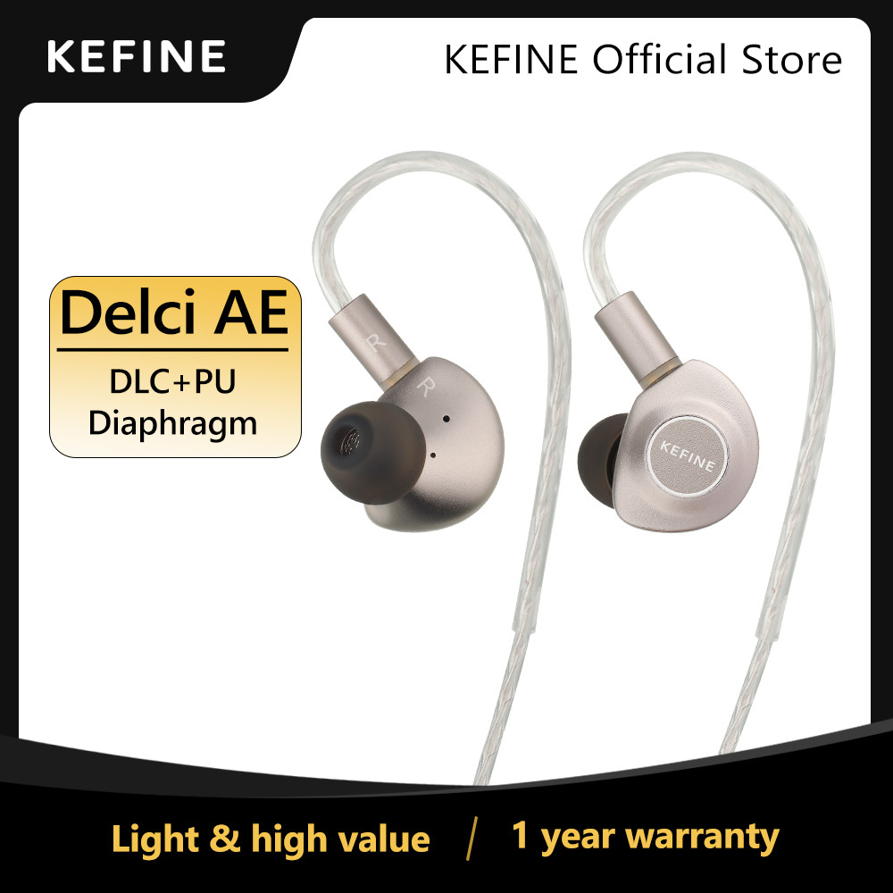 KEFINE Delci AE 10mm DLC+PU Diaphragm Dynamic Driver IEMs Hi-Fi I n-ear Earphone with Two Tuning
