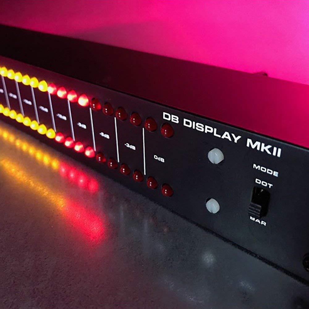 MCQVOX dB display MKII VU meter Dual 40 LED Spectrum Stage Home Amplifier Speaker Audio Stereo Level