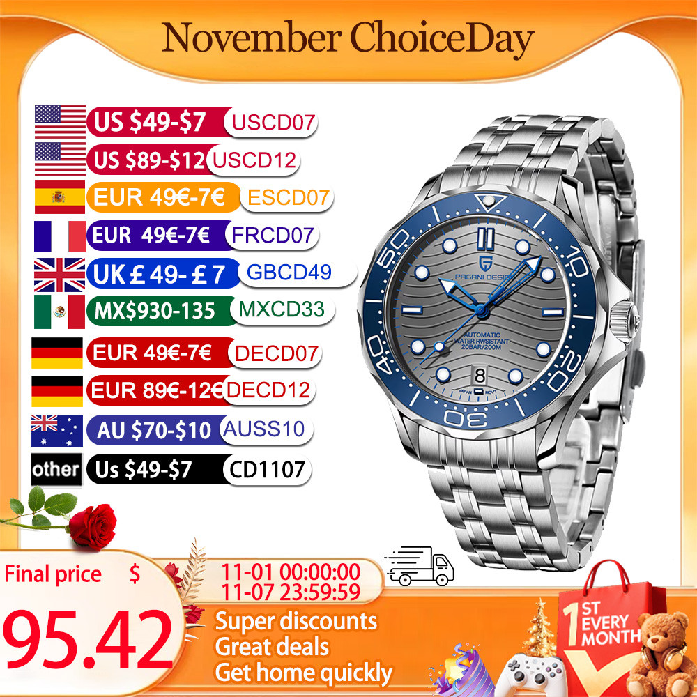 2025Pagani design Men's Watch Business Automatic Watch Miyota 8215 Men's Mechanical Watch gift Box