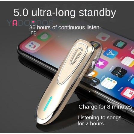 Headset Bluetooth K1 Waktu Siaga Panjang Headset Bluetooth Stereo Panggilan Telepon Headset