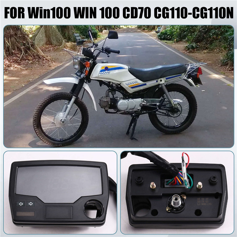 DIGITAL METER ASSY MOTORCYCLE SPEEDOMETER ODOMETER RPM FOR HONDA WIN100 CD70 CG110-CG110N