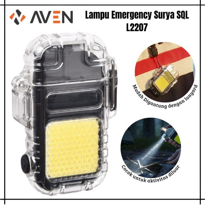 Alat Bantu Pematik Elektrik Usb Dengan Senter Led 3 Mode / Waterproof Electric Lighter Flashlight /