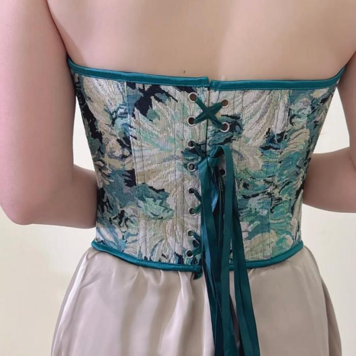 Bustier Top Sexy Long Torso Tali Lingerie Bustier Set Sexy Corset Bra Wanita