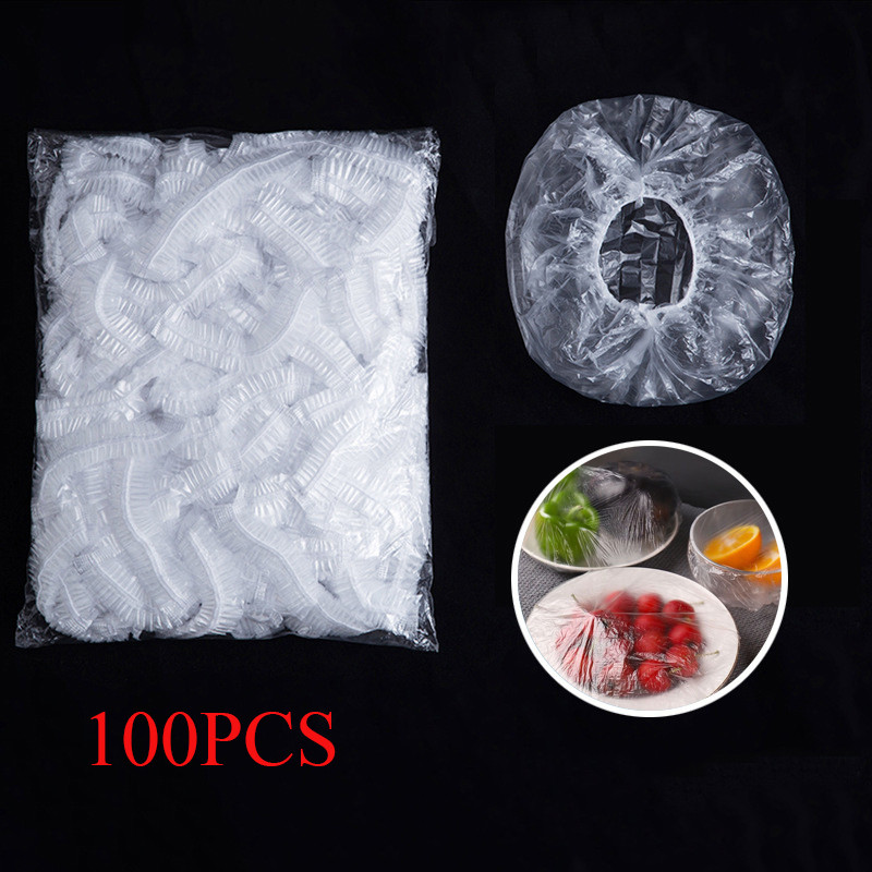 Disposable Food Cover Food Grade Fruit Vegetable Storage Bag Elastic Plastic Bag Bowls Cups Kitchen