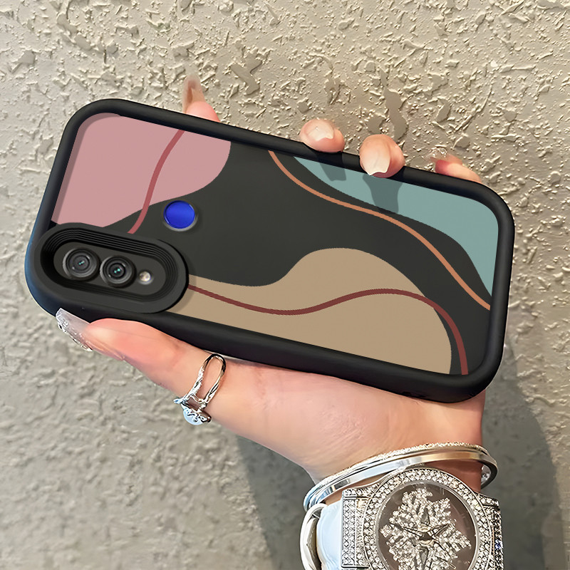 Casing Hp Xiaomi Redmi Note 7 Redmi Note 7s Redmi Note 7 Pro Case Warna Morandi Gelombang Minimalis 