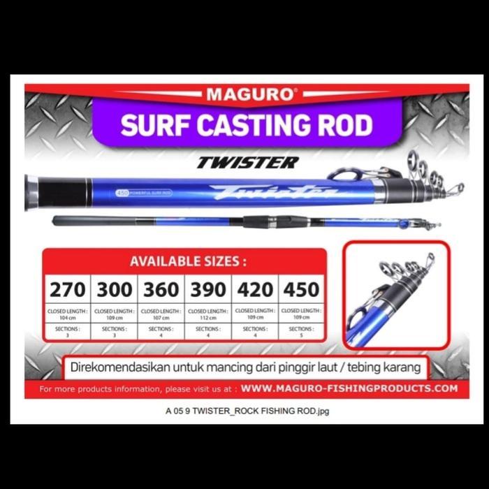 Joran Maguro Surf Casting Power Cast Atau Sejenis 270 Joran Pasiran