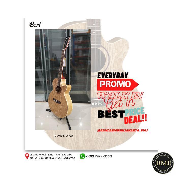 Ready Cort Sfx Ab-Nat Acoustic-Electric Guitar (With Bag),Bmj By Dawai Jiwa