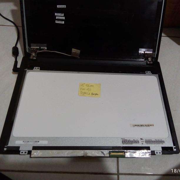 lcd led laptop 14 inch 14inch 40 pin 40pin slim sperti foto