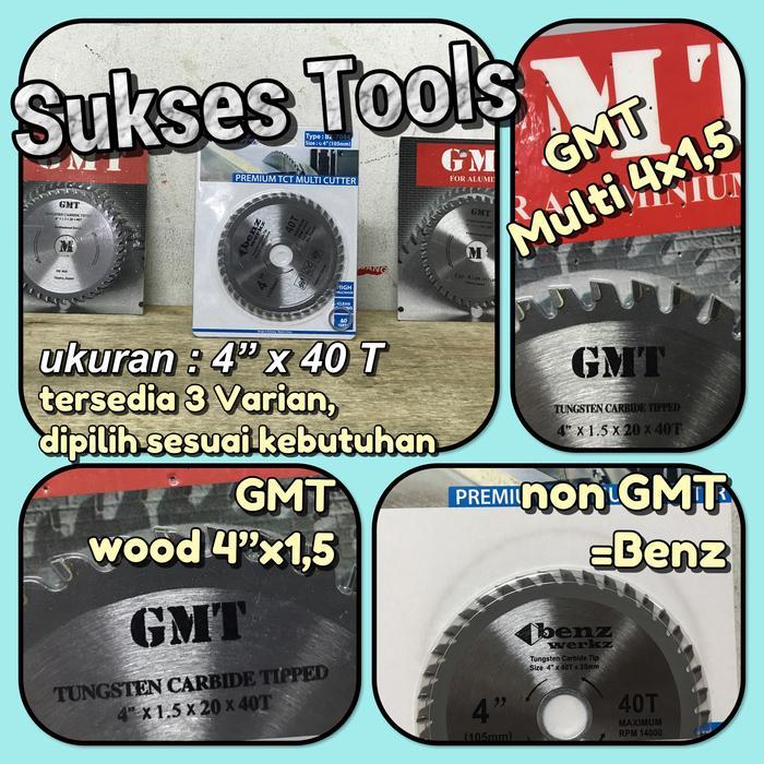 MATA GERINDA 4" GMT CIRCLE SAW BLADE POTONG KAYU / PVC - KAYU - TULANG