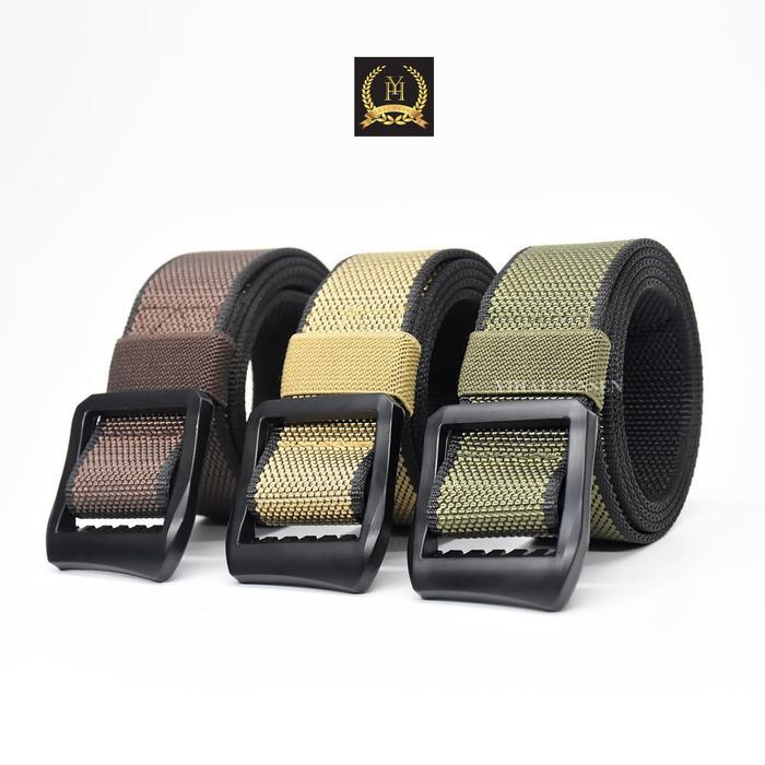 [Y&H] IKAT PINGGANG PRIA WARNA GANDA NYLON CANVAS SABUK BERKUALITAS PREMIUM -YH338