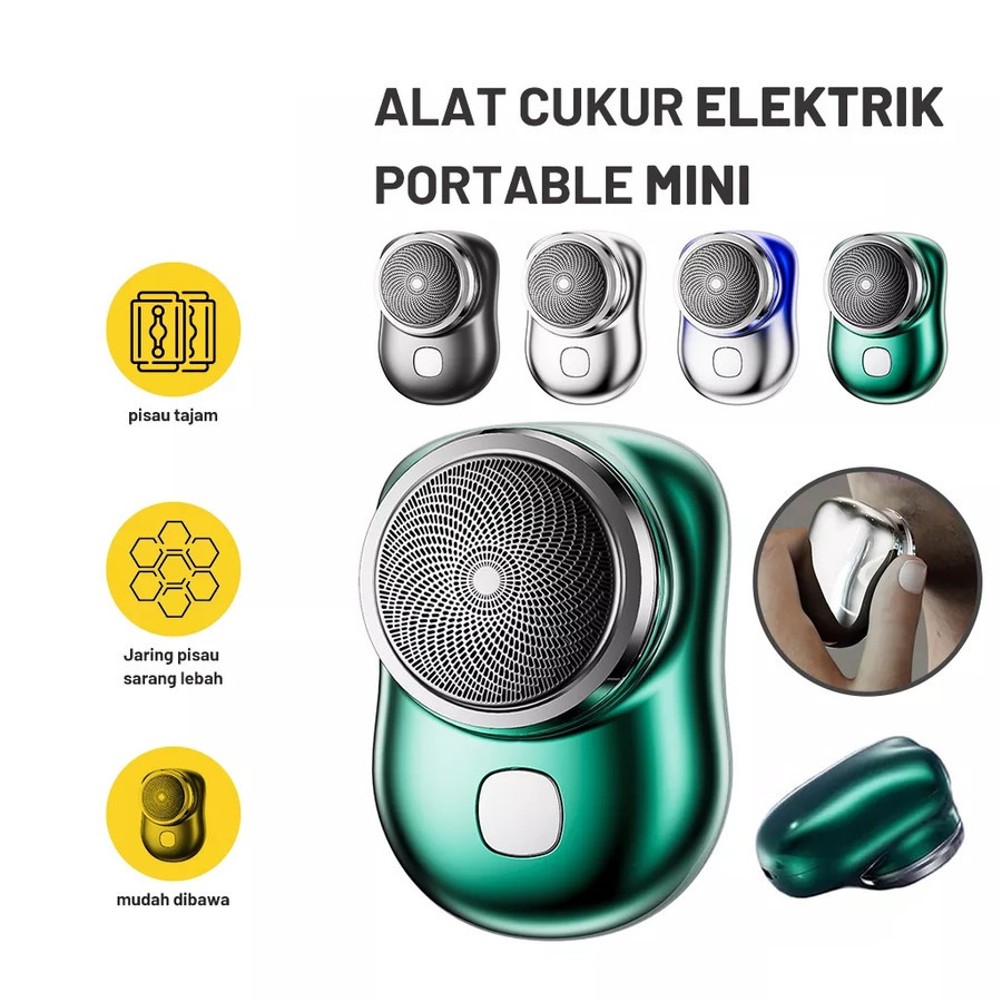 060 Alat Cukur Rambut Elektrik Mini Waterproof / Alat Cukur Elektrik.