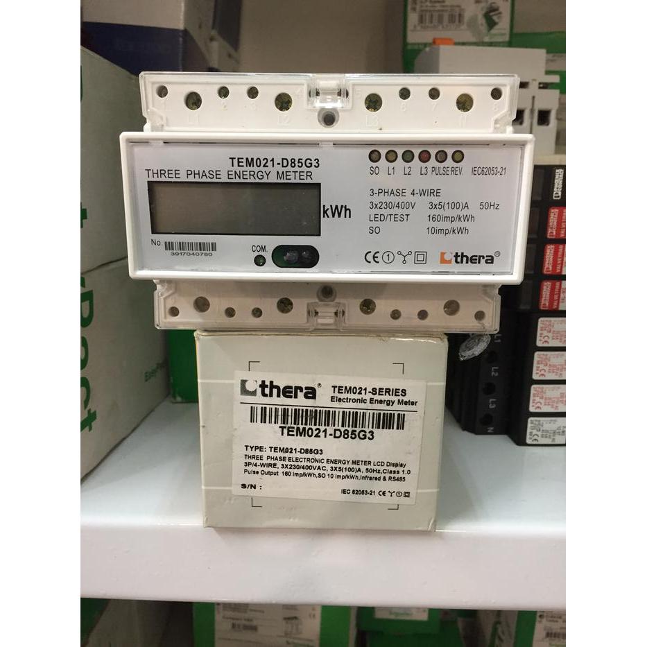 KWH METER 3 PHASE MERK THERA TEM021-D85G3 DIGITAL(LCD) DIRECT