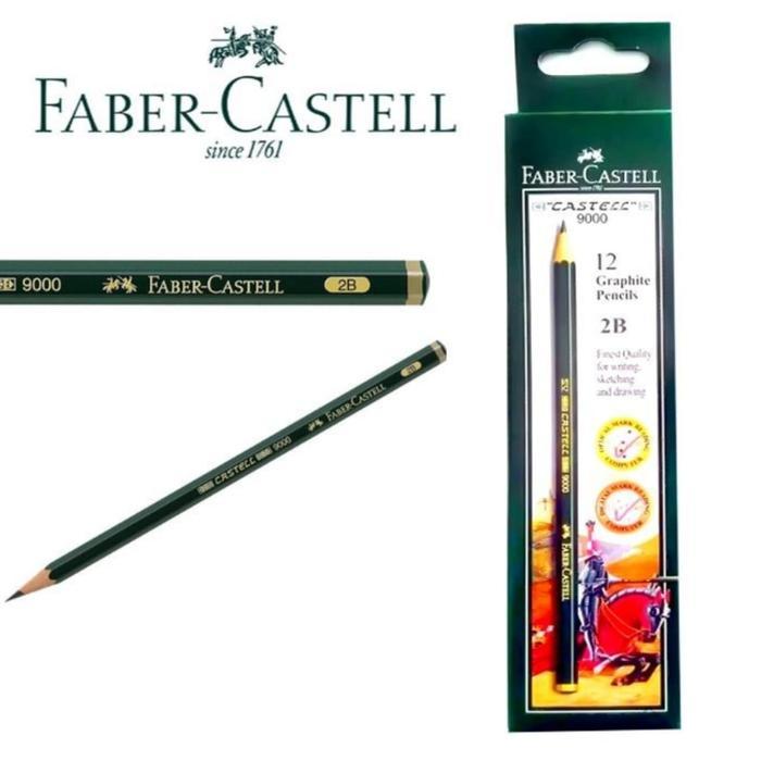 12Pcs Pensil Faber Castel 2B Original / Faber Catle
