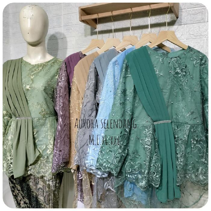 New Promo Hanya Atasan Selendang/Kebaya Wisuda Slendang/Pagar Ayu Modern Dress Kebaya #Gratisongkir