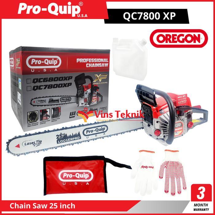 Gergaji kayu pohon chainsaw chain saw 25inch PROQUIP QC7800X QC 7800