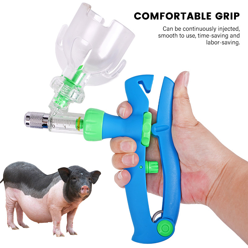 Automatic Continuous Syringe Animal Adjustable Syringe Chicken Bird Poultry Vaccine Injector 10