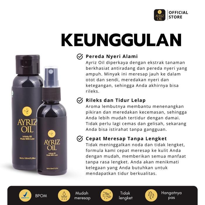 Paket 2 Botol Travelpack 50Ml Ayriz Oil Original
