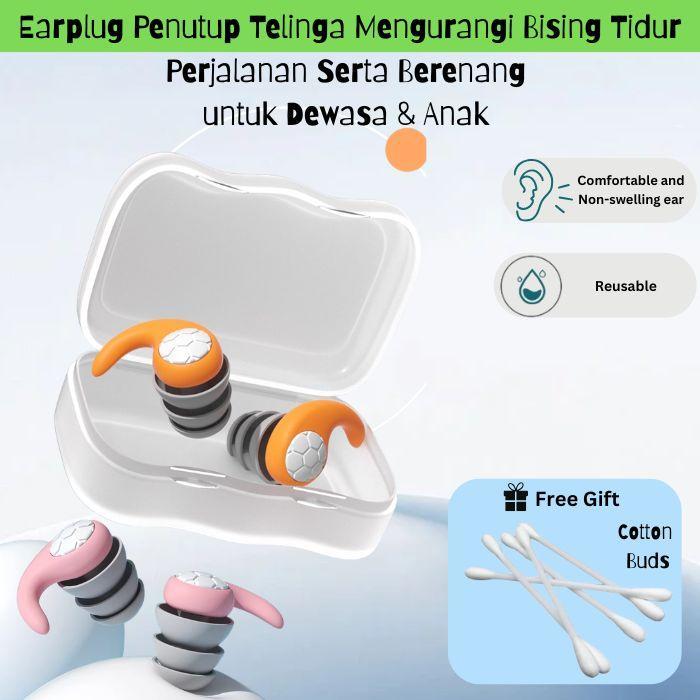 Penutup Telinga Mengurangi Bising Tidur Perjalanan Serta Berenang untuk Dewasa & Anak hingga 3