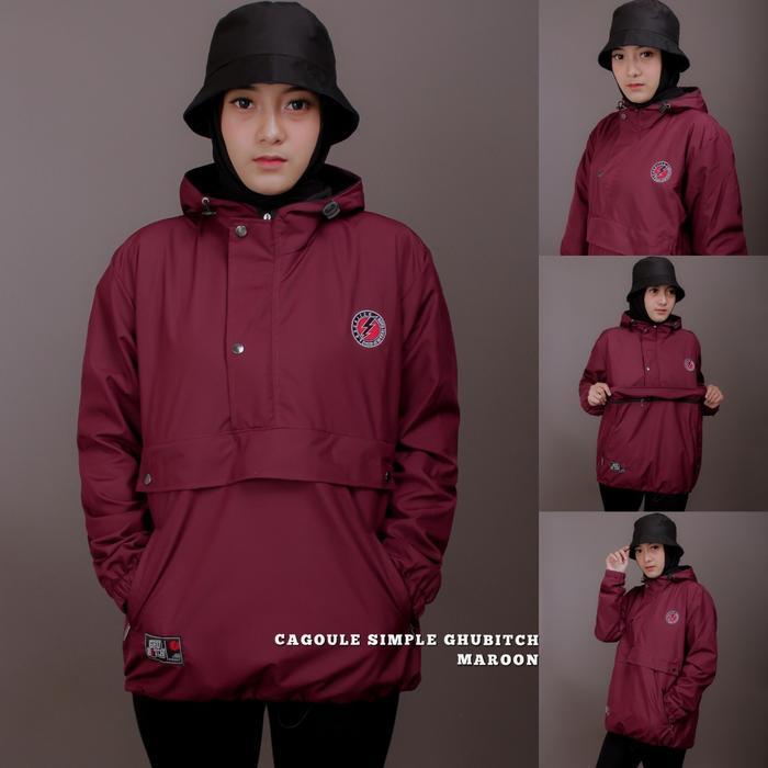 Jaket Cagoule Big Size Pria Jumbo Taslan Waterproof Simpel Original Flower Country Original