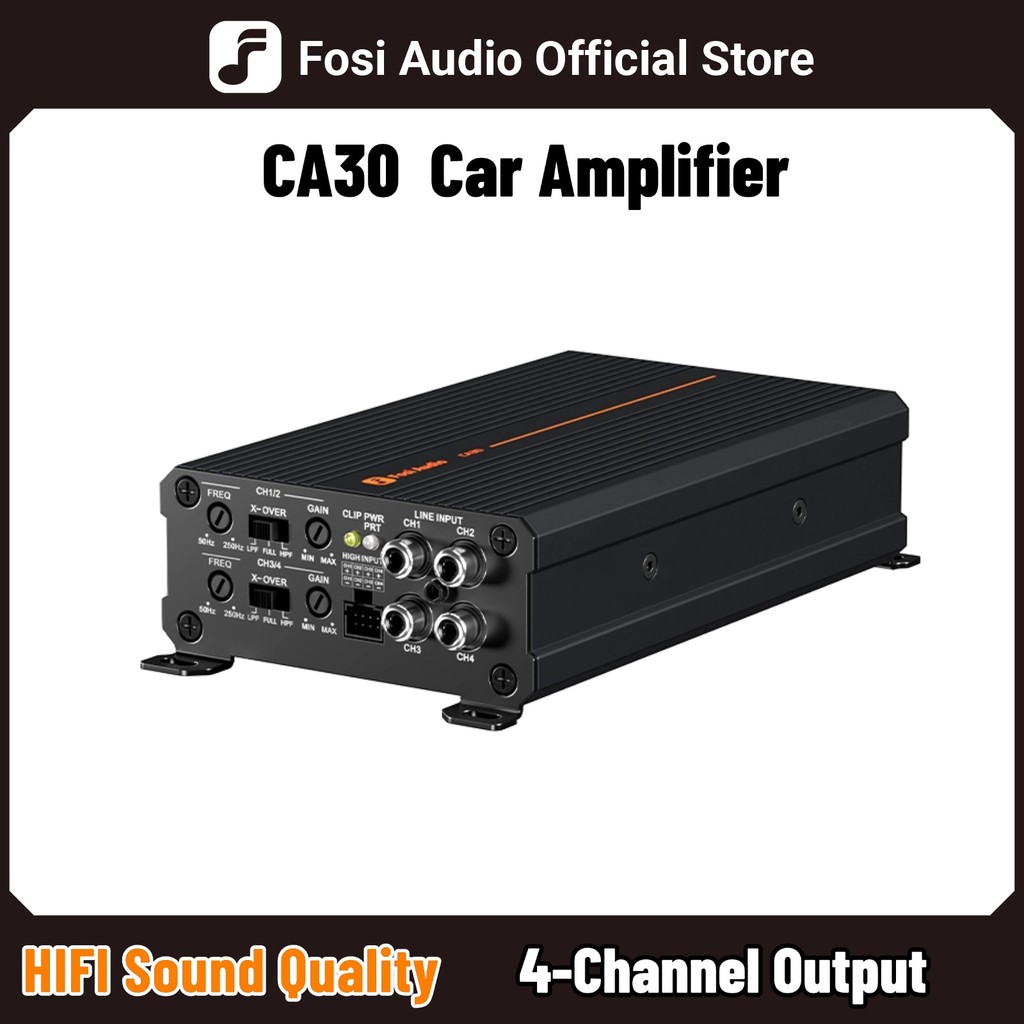 Fosi Audio CA30 Car Audio Power Amplifier 4 Channel Class D HIFI Stereo Amplifier Subwoofer Amp