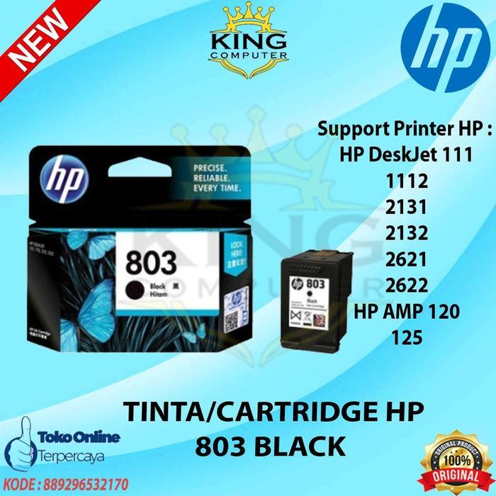 Cartridge Printer HP 803 Black Economy 3YP42AA Cartridge Tinta Printer Hp 1112 2132 2622