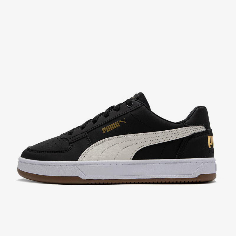 PUMA Caven 2.0 Women's Comfortable Casual Minimalist Durable Low-Top Skate Shoes Black Gold