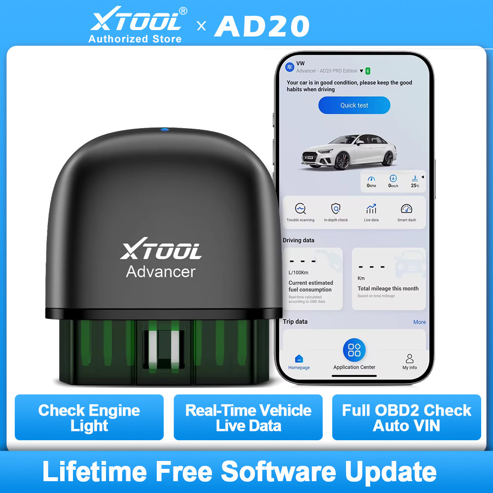 XTOOL Advancer AD20 Mini Bluetooth 5.0 OBD2 Scanner Full obd2 Functions Car Diagnostic Scan Tool