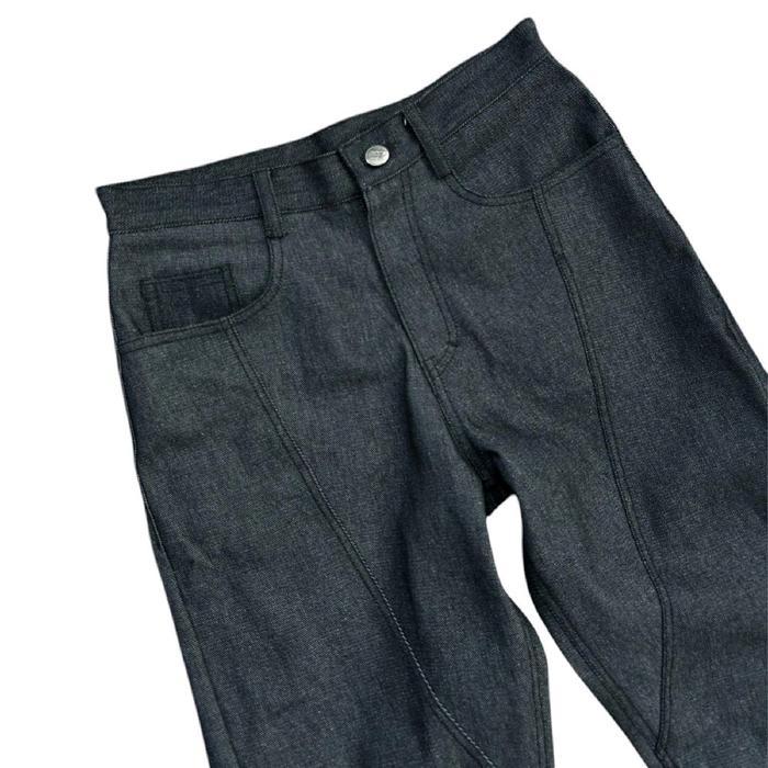 dxo Flame Everyday Denim Flare Shibuya Jeans Flare Raw Denim 13.5oz Pria Panjang Cutbray Hitam