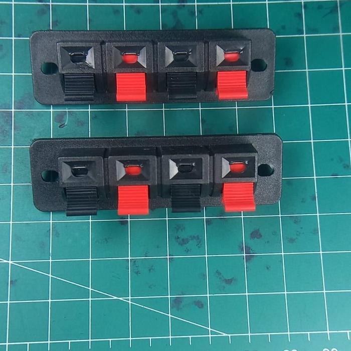 Terminal Speaker Jepit 4 Pin Kabel Power Supply Soket Per Amplifier